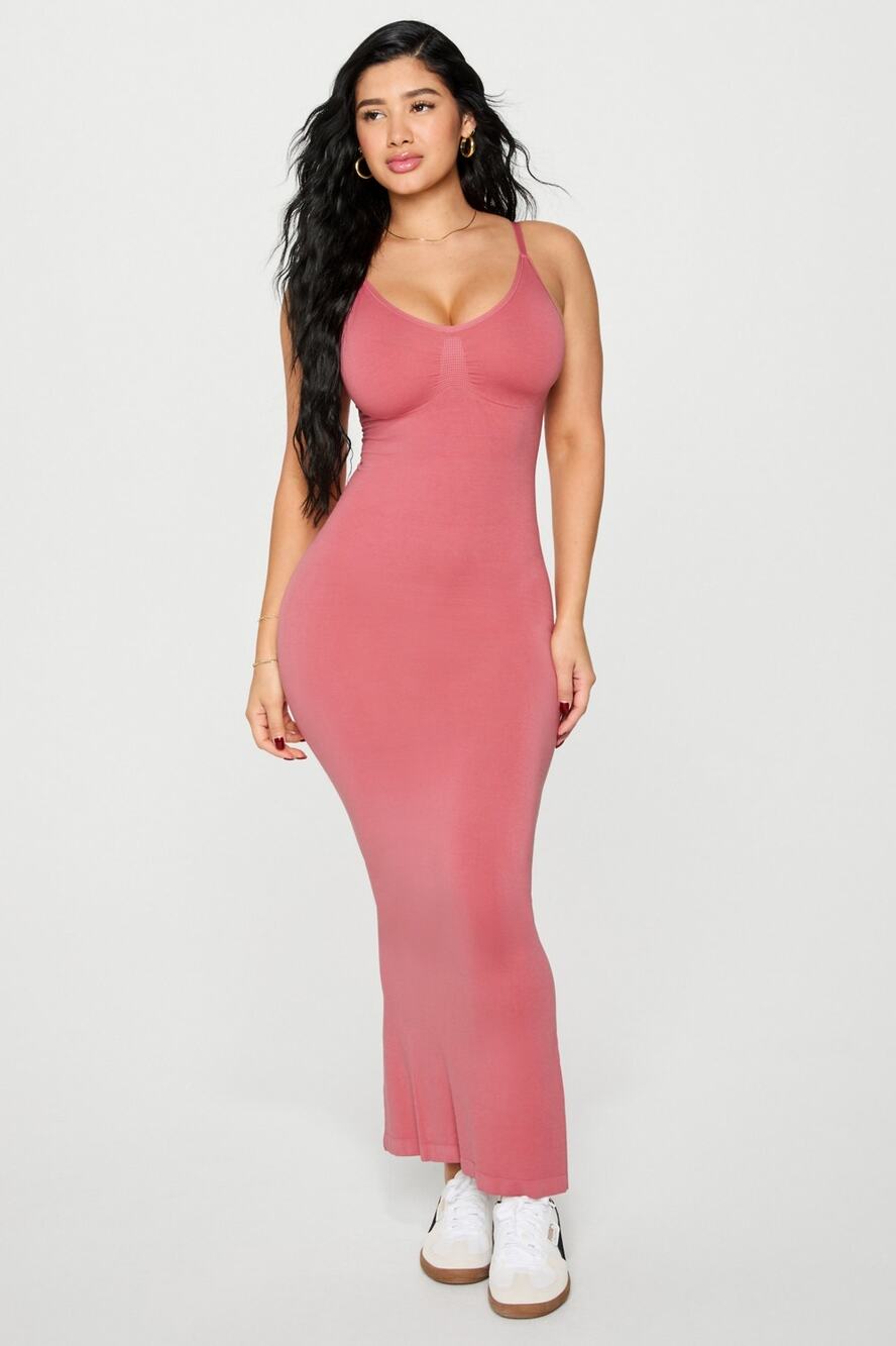NWT Yitty Fabletics Smooth As Hell Shaping Maxi Dress Ruched Bust Seamless Small